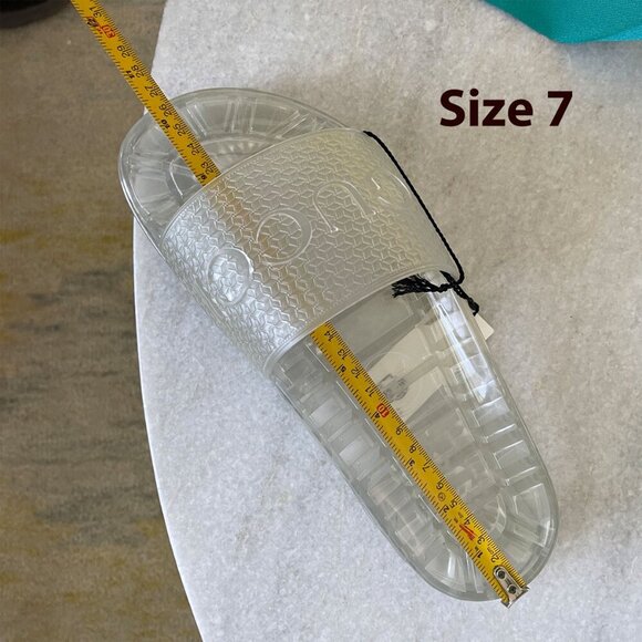 Gucci x Adidas 721229 Logo Transparent Slides Sandals Size UK 7 & 9 - Picture 7 of 16